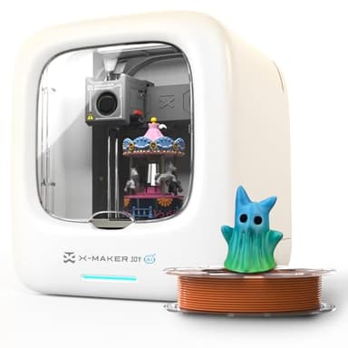 KI-gestützter 3D-Drucker für Kinder, KI Design-App, umfangreiche Sammlung an 3D-Spielzeugvorlagen, bis zu 400 mm/s Druckgeschwindigkeit, mit 16+ Mini-3D-Designmodulen, App-Steuerung, X-Maker Joy AI+