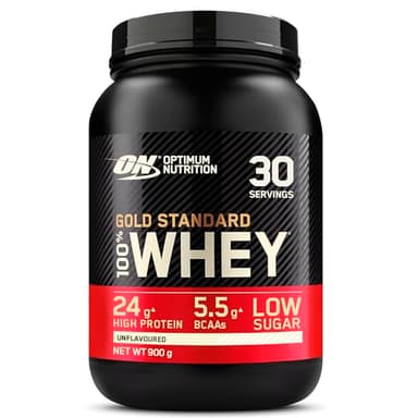 Optimum Nutrition Gold Standard 100% Whey, Proteinpulver, Geschmacksneutral, 900g, 30 Portionen