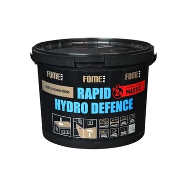FOME FLEX Rapid Hydro Defence Polymer-Bitumen Universaldichtmittel – Wasserdichte Feuchtigkeitssperre für Dach, Wände und Fundamente, Nahtlose Außenbeschichtung für Sanierung und Schutz (4,5 kg)