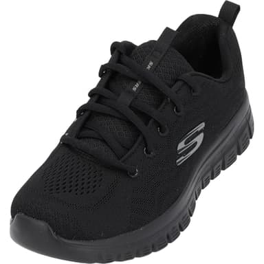 Skechers Damen Graceful Get Connected Sneaker,Black Mesh Trim, 39 EU