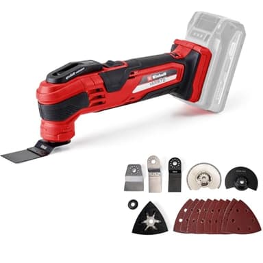 Einhell Akku Multifunktionswerkzeug Varrito Power X-Change (18 V, 22.000 Bis 40.000 Min-1, Drehzahl-Elektronik, Schnellspannverschluss, Magnetische Werkzeugaufnahme), Ohne Akku, Ladegerät und Koffer