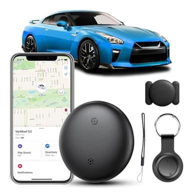 GPS Tracker für Fahrzeuge Kompatibel mit der APP-LE Find My App (nur iOS) Smart Tracker Tags, Standortbestimmung mit Globaler Abdeckung, Versteckter Magnet Tracker, Keine Monatlichen Gebühren oder ABO