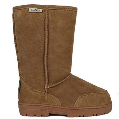 Reissner Lammfelle | Engel Boots AGI | Hohe warme Winterstiefel | Wildleder | Innenfutter echtes Merino Lammfell | camel 40
