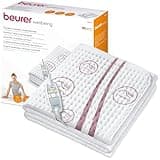 Beurer UB 90 Komfort Wärme-Unterbett, anschmiegsame Wärmebettunterlage mit zwei Temperaturzonen und je 9 Temperaturstufen, mit Rückschaltautomatik und Eco-Control,150 x 80 cm,maschinenwaschbar,75 Watt