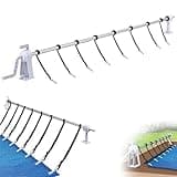 XMTECH Aufrollsystem Poolaufroller Aufrollvorrichtung Pool Aufroller Verstellbar Aluminium Teleskoprohr, Aufrollsystem für Poolplane Abdeckung Solarfolie Witterungsbeständiges (Typ C, 1,05m-6,15m)