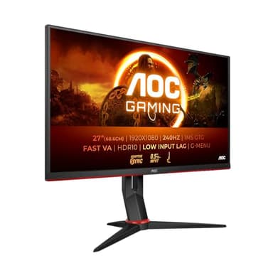 AOC Gaming 27G2ZN3-27 Zoll Monitor, 240 Hz, 0.5 ms, FreeSync Premium (1920x1080, HDMI, DisplayPort) schwarz/rot