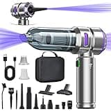 3-in-1 Handstaubsauger Akku,Auto Staubsauger Stark,18000PA Handstaubsauger Kabellos,3-Gang 200000 U/min Elektrische Staubgebläse Druckluftspray für Auto,Küche,PC,Sofa,Büro,Haus& Tierhaar Reinigung.
