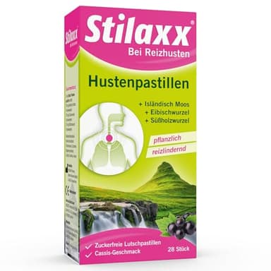 Stilaxx Hustenpastillen 28 Pastillen - bei Reizhusten - reizlindernde Wirkung - für Kinder ab 4 Jahren - mit Cassis-Geschmack
