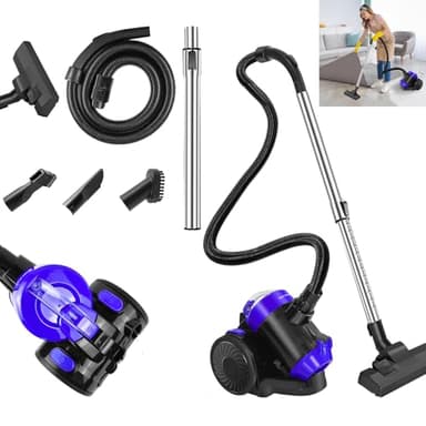 Bowose 1000W Beutelloser Staubsauger, Bodenstaubsauger mit Zyklontechnologie mit HEPA Filter Bodendüse für Parkett,Teppich,Fliesen, Leichter Zylinderstaubsauger mit 4m Kabel, 10m Aktionsradius 1,5L