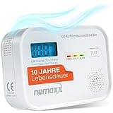 NEMAXX® Kohlenmonoxid Melder mit aukustischem & optischem Alarm – Co Melder Gaswarner Haus & Wohnmobil/Wohnwagen-Carbon Monoxide Detector-Kohlenmonoxidmelder-Kohlenmonoxid Messgerät batteriebetrieben