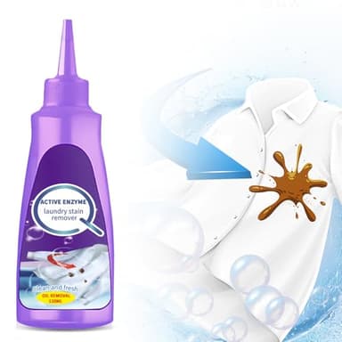 Aktiv Enzyme Flüssigwaschmittel, 2026 Neu Fleckenentferner Kleidung, 120 Ml Hartnäckiger Fleckenreiniger, Entfärber Für Verfärbte Weiße Wäsche, Hygiene Waschmittel Für Alle Textilien (1)