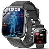 Lgnitek Smartwatch Herren Damen EKG+HRV/ΒΙυtｚυcker/BMI/Harnsäure, 1.97'' AMOLED Gesundheitsuhr mit Telefonfunktion, SOS-Notruf, 24H Herzfrequenz/SpO2/ΒΙυtdrυck Schlafmonitor Fitnessuhr für Android/iOS