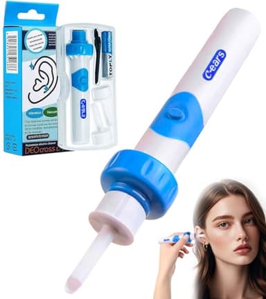 Oroclear Ohrenschmalz-Sauger Set,Elektrisch Ohrenreiniger Entferner,Ohrenschmalz-Reiniger Mit 2 Waschbaren Ersatzköpfen Sicheres Und Weiches Ear Cleaner,FüR Kinder Und Ohrreiniger Erwachsene