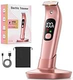Rolgno Elektrischer Rasierer Damen, [IPX6 Wasserdicht & Hautfreundlich] Damenrasierer Elektrisch, Body Trimmer Damen mit USB-Ladestation, Nass-Trockenrasierer, Lady Shaver, für Beine/Arme/Gesicht