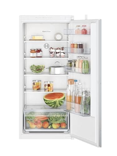 Bosch KIR41NSE0 Einbau-Kühlschrank Serie 2, integrierbarer Kühlautomat 122 x 56 cm, 204 L Kühlen, Made in Germany, Schleppscharnier, MultiBox XXL, LED-Beleuchtung, EcoAirflow, SuperCooling