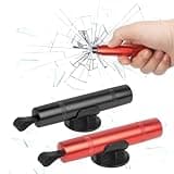 ZUYIST 2 Stück Nothammer Auto mit Gurtschneider, Multifunktional Gurtschneider Notfallhammer Tragbarer Sicherheitshammer Auto Hammerdex Glasbrecher Rescue Tool fürs Auto, Bus Schwarz und Rot