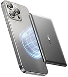 TORRAS MiniMag Ultra Slim Powerbank für Magsafe, Schnellladen 5000mAh Magnetische Powerbank Klein, Wireless Externe Akkupack mit USB-C-Kabel für iPhone 16 Pro Max/15/14/13/12, Gray Titan.