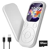 Olycism 64GB MP3 Player Bluetooth 2,01 Zoll Tragbare MP3-Player mit Ultra-HD-Bildschirm 300mAh Akku HiFi Sound FM Radio Sprachaufnahme E Bücher Bildbetrachtung für Sport Reisen
