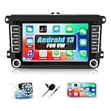 [1GB+32GB] CAMECHO Android 13 Autoradio für VW Golf 5 6 Polo Passat Skoda Touran mit Navi,7 Zoll Touchscreen Radio mit GPS Mirror link WiFi Bluetooth USB FM+Rückfahrkamera