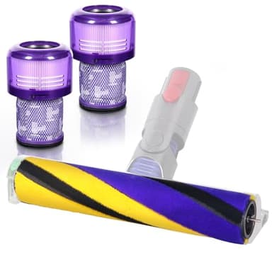 V12 Bürste für Dyson V12 Detect Slim Absolute Bürstenwalze Bürsten, Staubsauger Rolle Ersatzteile, Softwalzen Bodendüse Zubehör mit HEPA Filter