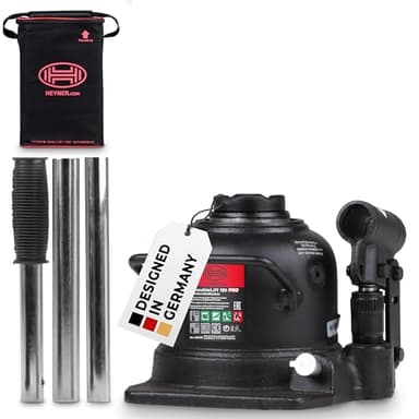 HEYNER® Wagenheber Doppelhub-Unterstellheber Flaschenwagenheber hydraulischer Stempelwagenheber 10t extra flach für SUV/PKW