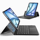 ESR für iPad Air 11 Zoll (M3/M2, 2025/2024), Pro 11 (2022/2021/2020/2018), Air 5th/4th Tastatur Hülle mit Trackpad, Magnetisch Abnehmbare Keyboard, Hoch-/Querformat, Schwarz