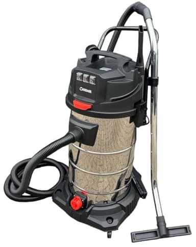 DeTec. Industriesauger 3000W Nass Trocken Sauger 100 Liter Edelstahl Behälter | Industrie Gewerbe Staubsauger mit 3 Saugmotoren je 1000 Watt | Nasssauger für Baustelle