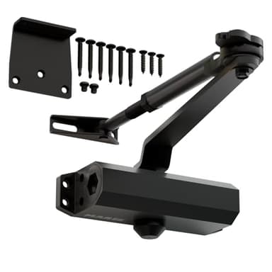 MARIE Türschließer Automatischer mit Feststellfunktion - Kommerziell & Residential - EN2/3 Obentürschließer Hydraulischer für Innentür & Außentür 25-65kg - EN1634/EN1154 Schwarz