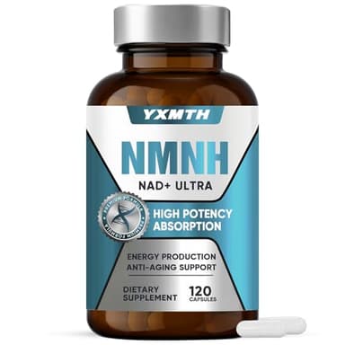 NMNH Kapseln, Ultra Strength NMNH Supplement 2000mg, hochreines NAD-Ergänzungsmittel zur Erhöhung der NAD +-Spiegel, Anti-Aging, Energie und Konzentration, 120 Kapseln