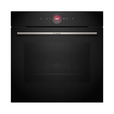 Bosch HBG7721B2, Serie 8 Smarter Einbau-Backofen, 60 x 60 cm, Made in Germany, Schwarz, Pyrolyse & Hydrolyse Selbstreinigung, Air Fry, Automatikprogramme, 3D Heißluft, Farb-Touchscreen & Bedienring