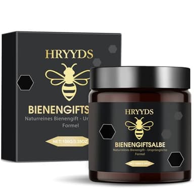 HRYYDS Bienengiftsalbe, Bee Cream mit Bienengift & Anti-Aging Wirkstoffen, 5 Pflanzenextrakten für strahlende Haut, Feuchtigkeit & Pigmentflecken, Bienengift Creme 100 g