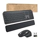 Logitech MX Keys Combo for Business | Gen 2, Full Size Kabellose Tastatur und Maus, mit Handballenauflage, Bluetooth, Logi Bolt, Quiet Clicks, Windows/Mac/Chrome/Linux, DEU QWERTZ - Graphit