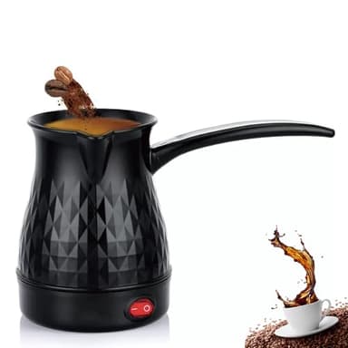 AXVRAV Elektrische Kaffeekanne, 500 ML Türkische Kaffeekanne, Türkischer Kaffeekocher, Espressokocher Induktion, Portable Türkische Kaffeekocher, Mocha Pot Turkish Coffee Pot Haus Büro Reisen Hotel