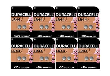 16 x Duracell LR44 A76 V13GA 76A (8 Blister mit 2 Batterien) 16 Batterien