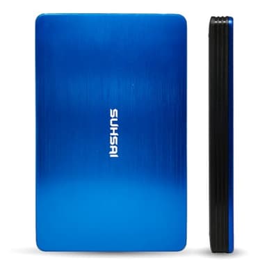 SUHSAI Externe Festplatte, 120 GB, USB 3.0, leichte Datensicherungs- und Speicherfestplatte, tragbare Gaming-Festplatte, erweiterte Speicher-HDD für Gaming-Laptop, PC, Mac, Desktop – Blau