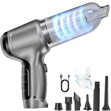 WYRIAZA Handstaubsauger Akku, Auto Staubsauger Stark Handstaubsauger Kabellos Mini Kleiner Hand Staubsauger Autostaubsauger Starke Leistung Handsauger Saugkraft