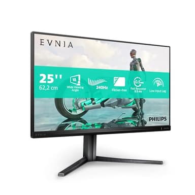 Philips Evnia 25M2N3200W - 25 Zoll FHD Gaming Monitor, 240 Hz, 1 ms GtG, FreeSync Premium (1920x1080, HDMI, DisplayPort) dunkelgrau