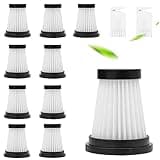 12 Stück für Hepa Filter Set, Staubsaugerfilter, für Genius Invictus One 1.0 X7 2.0 Zubehör für Filterstaubsauger, Waschbarer Hepa Filter Pack, mit Reinigungsbürst, für Handstaubsauger Filter (12)