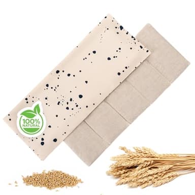 Blumtal Körnerkissen groß Mikrowelle - alternatives Wärmekissen Mikrowelle gefüllt mit 100% natürlichem Weizen - Körnerkissen Nacken Schulter - Alternative zum Kirschkernkissen groß - schmerzlindernd