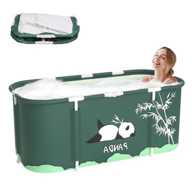 Sinbide Faltbare Badewanne, installieren und tragbare abnehmbare Badewanne, Geeignet für Erwachsene und Kinder，ideal für zu Hause Spa，vier Stile 115x60x50cm (LxBxH) (grün)