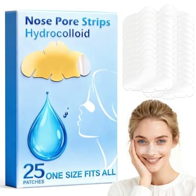 25 Stück Pimple Patches für die Nase XL Hydrokolloid Pickel Pflaster für die Nacht Anti Akne Pflaster Spotabdeckung mit Alternifolia Blattöl und Salicylsäure Anti Akne Patch für Frauen und Männer