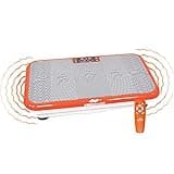 Mediashop Vibro Shaper – Fitness Vibrationsplatte unterstützt bei Muskelaufbau und Fettverbrennung – Vibrationstrainer für alle Muskelgruppen – inklusive Fitnessbänder – orange