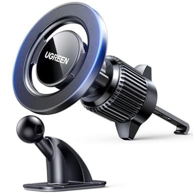 UGREEN Handyhalterung Auto für MagSafe [2 in 1] mit 20*N52 Starker Magnet, Magsafe Autohalterung für Armaturenbrett & Lüftung Kompatibel mit iPhone 17 16 15 14 13 12 Pro Max, MagSafe Hülle