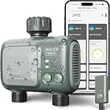 Johgee Bewässerungscomputer WLAN 2 Ausgänge 2,4 GHz, Intelligente Automatische Bewässerungssystem mit smart APP, Sprachsteuerung & USB Gateway, Regenverzögerung der Wettervorhersage für Garten