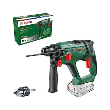 Bosch Akku-Bohrhammer UniversalHammer 18V (ohne Akku; 18 Volt System; mit Rundschaftadapter; zum Bohren, Hammerbohren, Meißeln und Schrauben; im Karton)