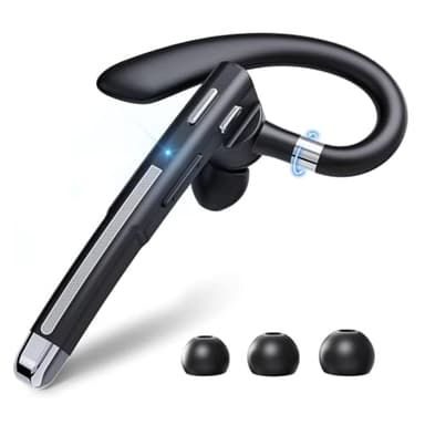 Boytond Headset Bluetooth 6.1 Kabellos Kopfhörer mit CVC8.0 Mikrofon 1,5 std Schnellladung Zwei-Geräte-Verbindung Headset 12 Std Spielzeit Freisprech Handy Ohrhörer für Autofahren/Business/Büro