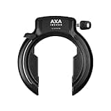 AXA Imenso Large Retractable, Fahrrad Rahmenschloss, Schlüssel ist Abziehbar, 75 mm Breite Öffnung, Sicherheitsstufe 12, Kombinierbar mit Einsteckkette, Schwarz