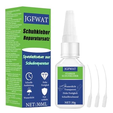 JGFWAT schuhkleber extra stark wasserfest，schuhkleber kleber，superkleber，Applies to lederkleber，schuhsohlenkleber，Boots, Sandals, High Heels, Handbags and More alleskleber(1)