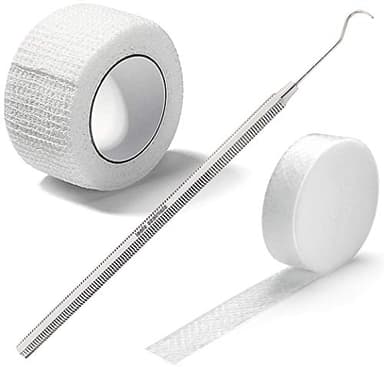 Kosmetex 1x Tamponade für den Nagelfalz 1x Zehenbinde 1x Wattehaken zum tamponieren vom Zehen-Nagel, Set 1