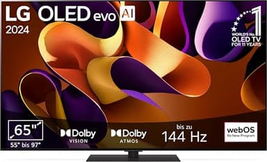 LG OLED65G49LS TV 65" (165 cm) OLED evo Fernseher (α11 4K AI-Prozessor, webOS 24, Dolby Vision, bis zu 120Hz) [Modelljahr 2024]